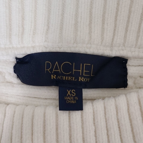 Rachel Roy Off The Shoulder Cropped Fringe Sweater - Picture 12 of 15